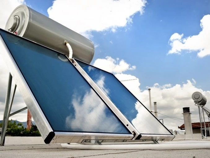 view of the solar water heater system