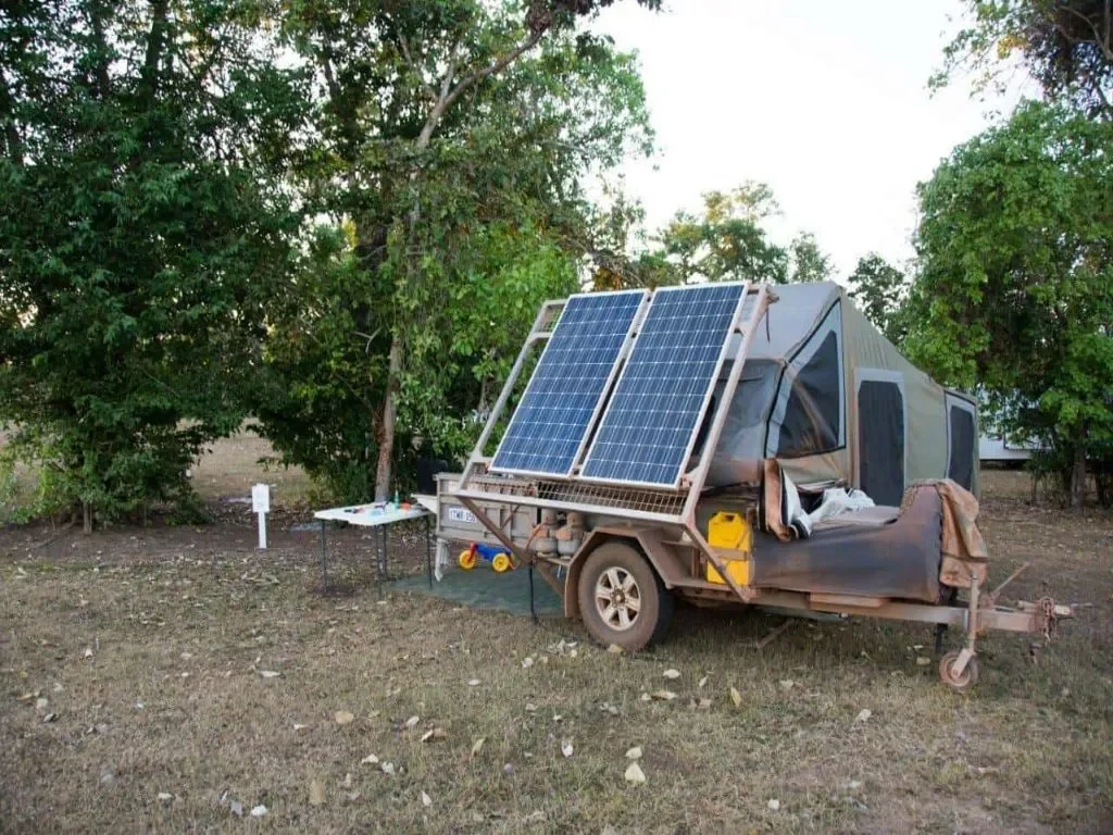 using solar panels on camping