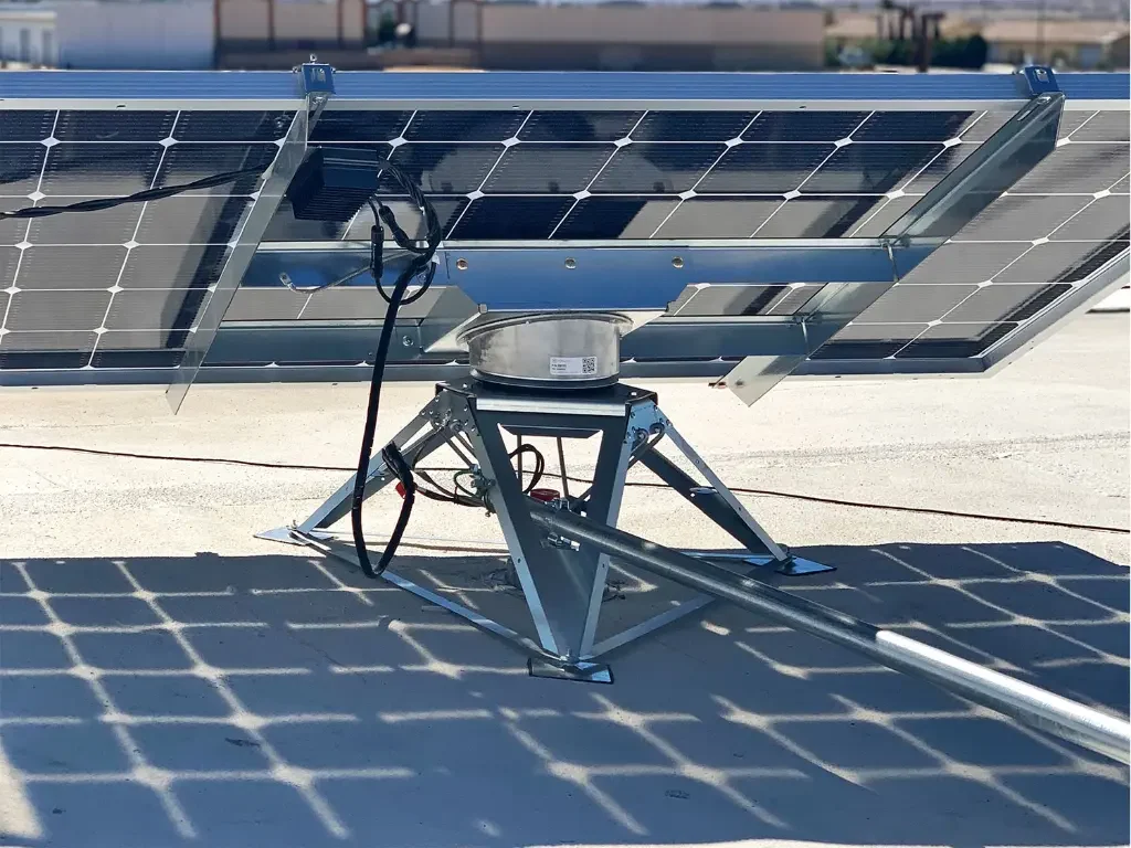 view of the design of the mounting the solar panel