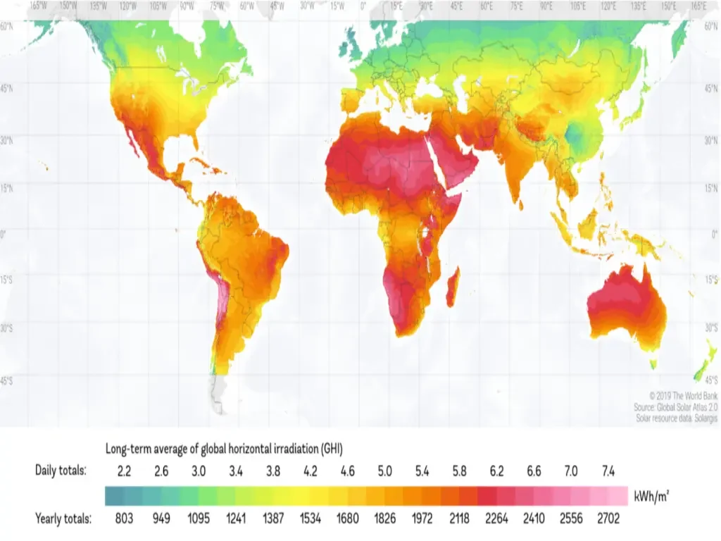 solar resource map