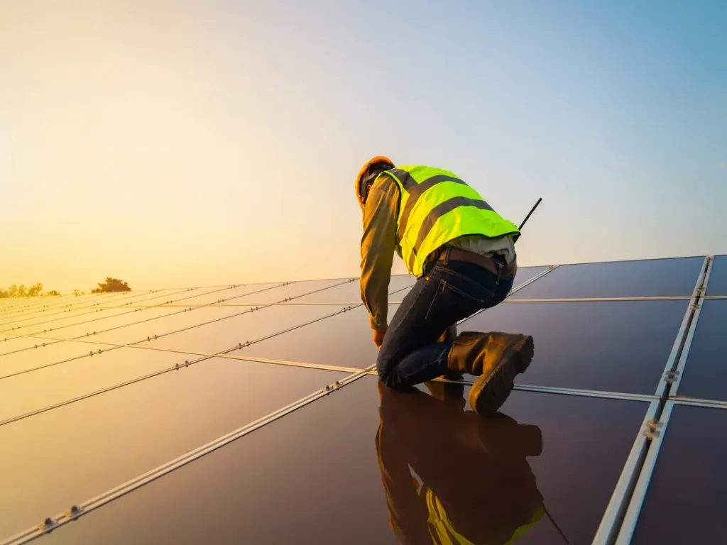 rooftop solar panel cleaning