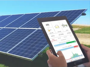 a tablet that controls smart solar panels