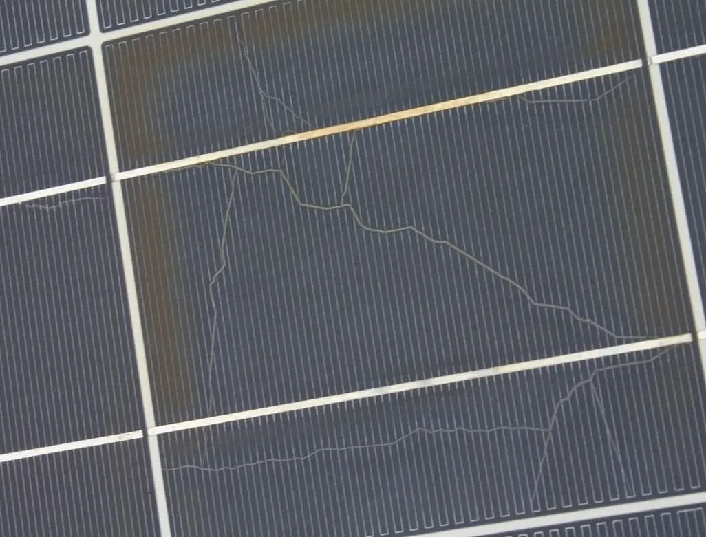 Solar panel microcracks