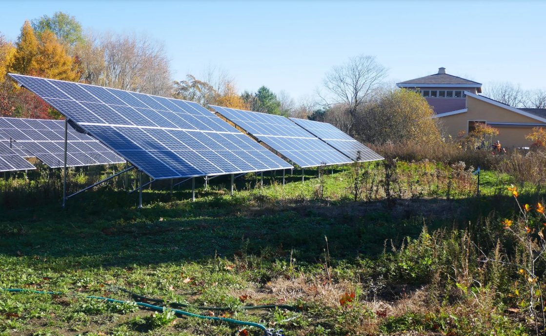 Solar panels at the Boston Nature Center