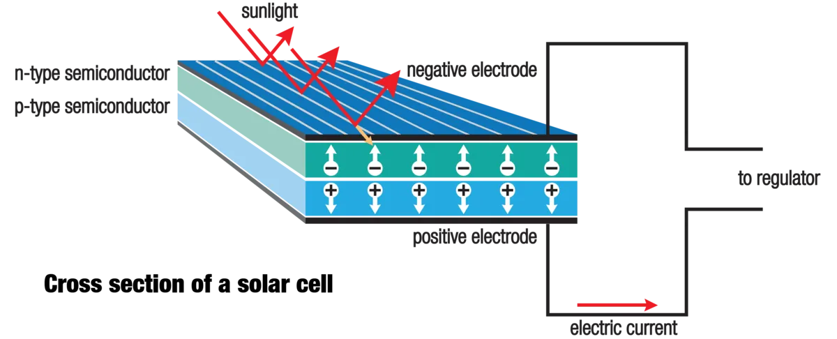 The visualization of reverse-biasing process inside a solar cell