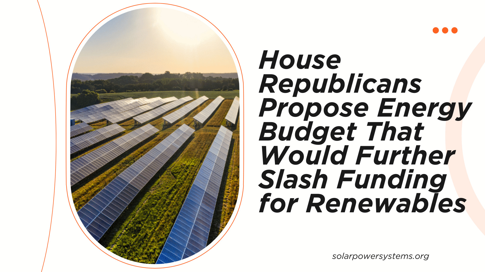 House GOP Energy Budget Slashes Renewables Funding