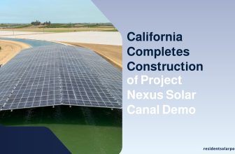 Project Nexus solar panels installed over California irrigation canal
