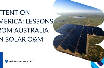 Utility-scale solar farm operations and maintenance crew inspection