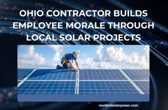 Cincinnati solar crew installing commercial rooftop panels