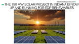The 150 MW Solar Project in Indiana Is Now up and Running for Edp Renewables